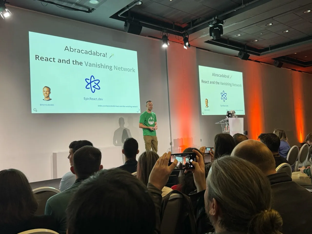 Kent C. Dodds introducing his talk